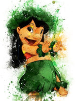 Diamond Painting Kits - Lilo & Stitch DIY Mosaic Wall Decor Full Round Embroidery Cross Stitch 5 Full Round 30x40cm