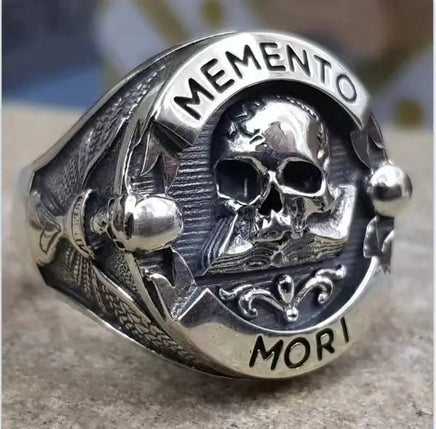 Distinctive Halloween Devil Skull Punk Ring for Men and Women 2 Skull Round Ring