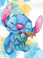 DIY 5D Diamond Embroidery Kit - Lilo And Stitch Cartoon PaintingFull Drill Round Mosaic 8 Full Round 30x40cm