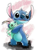 DIY 5D Diamond Embroidery Kit - Lilo And Stitch Cartoon PaintingFull Drill Round Mosaic 3 Full Round 30x40cm