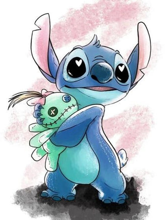 DIY 5D Diamond Embroidery Kit - Lilo And Stitch Cartoon PaintingFull Drill Round Mosaic 3 Full Round 30x40cm