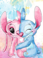 DIY 5D Diamond Embroidery Kit - Lilo And Stitch Cartoon PaintingFull Drill Round Mosaic 7 Full Round 30x40cm