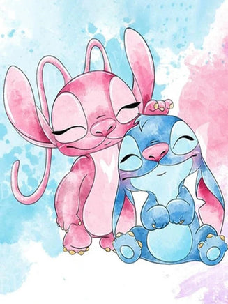 DIY 5D Diamond Embroidery Kit - Lilo And Stitch Cartoon PaintingFull Drill Round Mosaic 6 Full Round 30x40cm