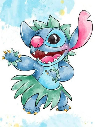 DIY 5D Diamond Embroidery Kit - Lilo And Stitch Cartoon PaintingFull Drill Round Mosaic 12 Full Round 30x40cm