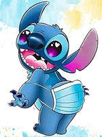 DIY 5D Diamond Embroidery Kit - Lilo And Stitch Cartoon PaintingFull Drill Round Mosaic 2 Full Round 30x40cm