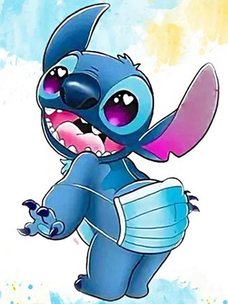 DIY 5D Diamond Embroidery Kit - Lilo And Stitch Cartoon PaintingFull Drill Round Mosaic 2 Full Round 30x40cm