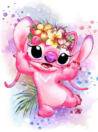 DIY 5D Diamond Embroidery Kit - Lilo And Stitch Cartoon PaintingFull Drill Round Mosaic 11 Full Round 30x40cm