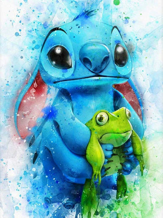 DIY 5D Diamond Embroidery Kit - Lilo And Stitch Cartoon PaintingFull Drill Round Mosaic 9 Full Round 30x40cm