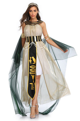 Egyptian Pharaoh Cleopatra Halloween Costume - Perfect for Cosplay, Stage Opera, and Greek Goddess Themed Events Women's