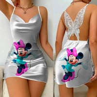 Elegant Dresses for Women Slip Dress Minnie Mouse Pajama Skirt Bowknot Mickey Womens Fashion 10