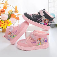 Elsa shoes - Frozen Elsa Anna girls sports sneakers - Plush cotton shoes