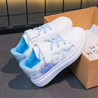 Elsa shoes - Sneakers girls - Elsa Frozen princess casual sport shoes Blue