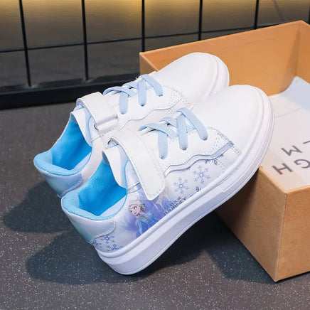 Elsa shoes - Sneakers girls - Elsa Frozen princess casual sport shoes Blue