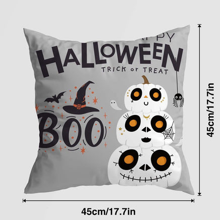 Enhance your Halloween decor with this adorable Pumpkin Castle Pillow Cover G001 Without Pillow Core 45x45cm
