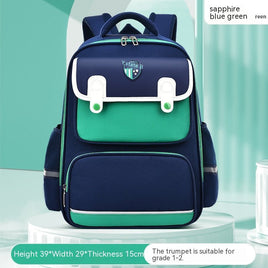 Ergonomic 3D Spine Protection Schoolbag for Grade 1-3-6 Primary School Students, Reducing Burden Bule and Green Small