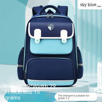 Ergonomic 3D Spine Protection Schoolbag for Grade 1-3-6 Primary School Students, Reducing Burden Blue Small