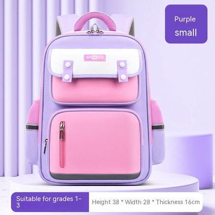 Ergonomic Schoolbag for Primary School Students for Spine Protection Purple Small Size Small Size