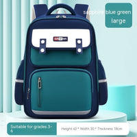Ergonomic Schoolbag for Primary School Students for Spine Protection Sapphire Blue Green Large