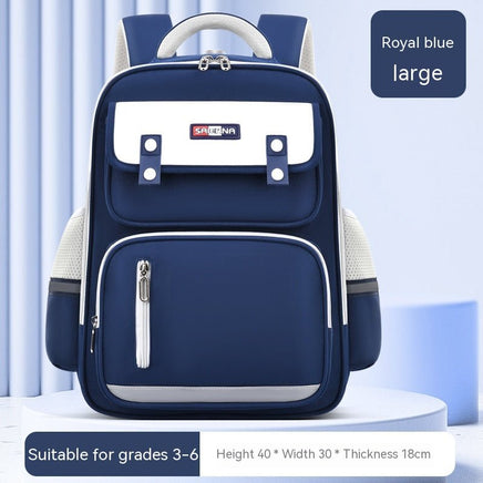 Ergonomic Schoolbag for Primary School Students for Spine Protection Sapphire Blue Large Size