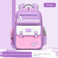 Ergonomic Student Backpack with Waist and Spine Protection for Burden Reduction Purple Small Size Small Size