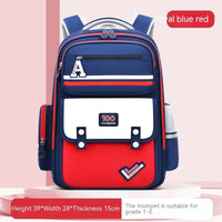 Ergonomic Student Backpack with Waist and Spine Protection for Burden Reduction Blue And Red Small Size