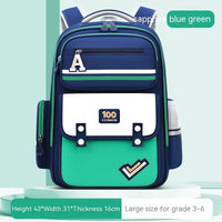 Ergonomic Student Backpack with Waist and Spine Protection for Burden Reduction Sapphire Blue Green Large