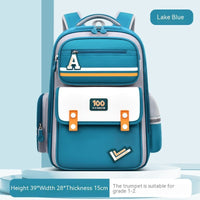 Ergonomic Student Backpack with Waist and Spine Protection for Burden Reduction Lake Blue Small Size