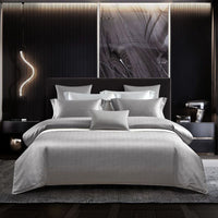 European High-end Cotton Tribute Silk Jacquard Four-piece Set Phantom