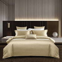 European High-end Cotton Tribute Silk Jacquard Four-piece Set Green