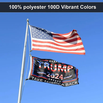 Lusy Store LLC Trump 2024 American Flag Anti-Ultraviolet Fading Flag