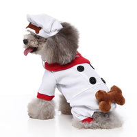 Festive Pet Dog Dress-up Outfit for Halloween and Christmas SDZ131 White Chef