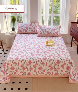 Floral Cotton Quilt Cover Set with Pillowcases - Lusy Store LLC