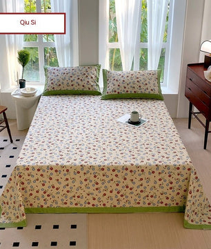 Floral Cotton Quilt Cover Set with Pillowcases - Lusy Store LLC