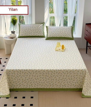Floral Cotton Quilt Cover Set with Pillowcases - Lusy Store LLC