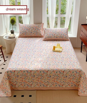 Floral Cotton Quilt Cover Set with Pillowcases - Lusy Store LLC