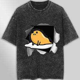Gudetama t shirt - Cute funny graphic tees - Unisex wide sleeve style - Lusy Store LLC