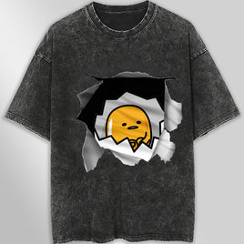 Gudetama t shirt - Cute funny graphic tees - Unisex wide sleeve style - Lusy Store LLC