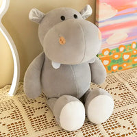 Jungle Animal Plush Toy Gray Rhino1 25cm