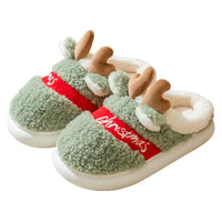 Lusy Store LLC Thick Sole Christmas Deer Slippers Slipper