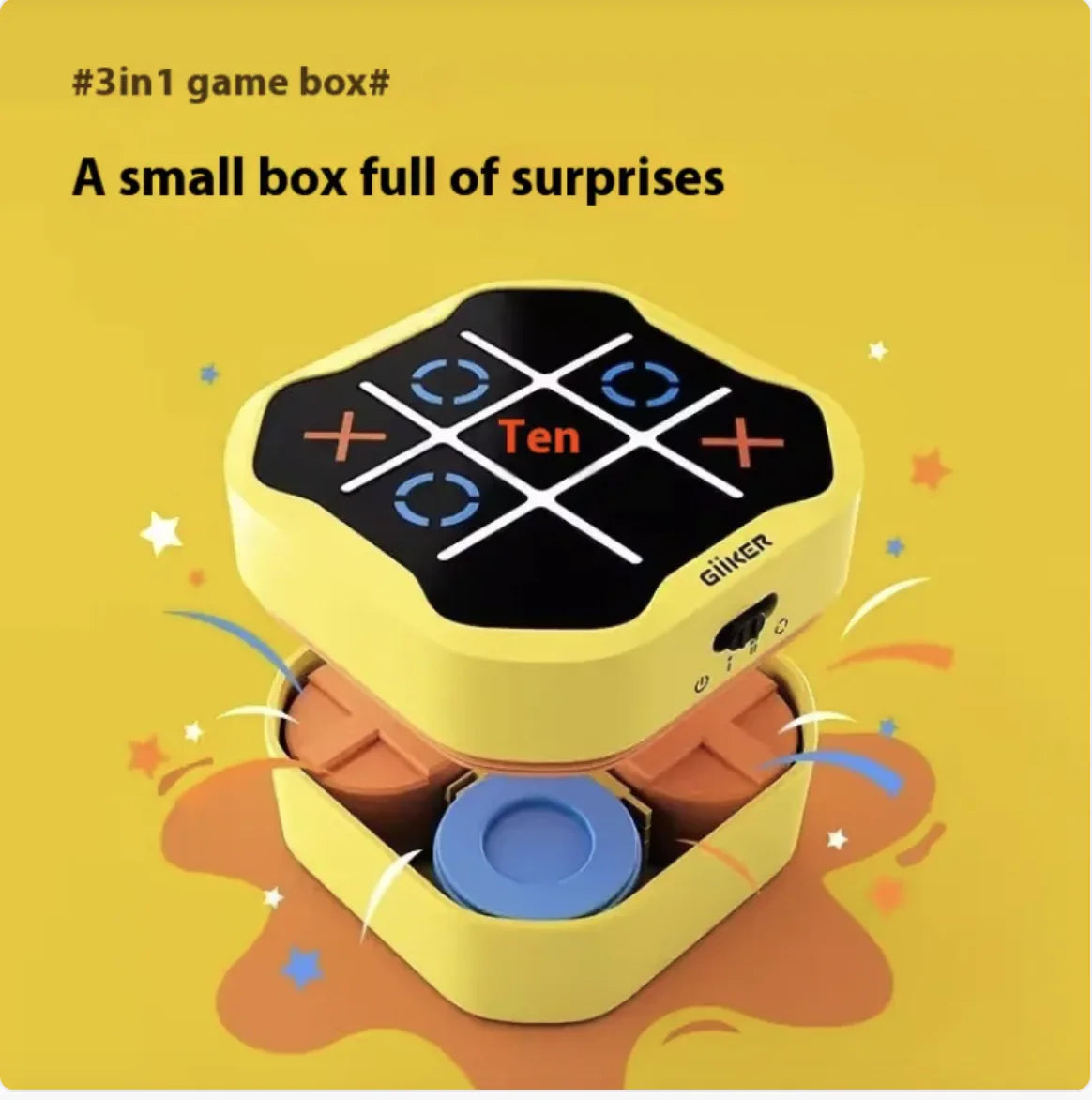 Lusy Store LLC Qike Super Tic-Tac-Toe All-in-One Chess Collection - Fun &amp; Educational Electronic Toy for Kids Toys