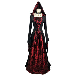 Halloween Cloak - Vampire Cosplay Costume and Wizard Dress Up Robe Black