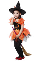Halloween Costume Ball Outfit for Children Orange Elf