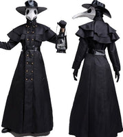 Halloween Dark Dungeon Hero Costume Crow Mouth Plague Doctor Costume Black Set