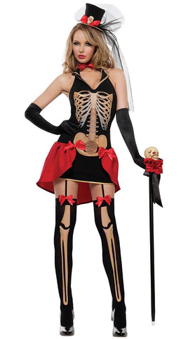 Halloween Day of the Dead Color Skull Devil Costume - Perfect for Parties, Gatherings, and Stage Performances Colorful Average Size
