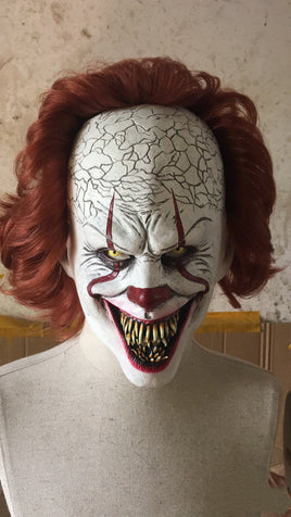 Halloween Horror Ghost Doll Wig with Blood Streaks and Zombie Mask Tooth Average Size