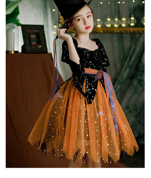 Halloween Kids Dress - Girls' Costume for Spooky Fun - Lusy Store LLC