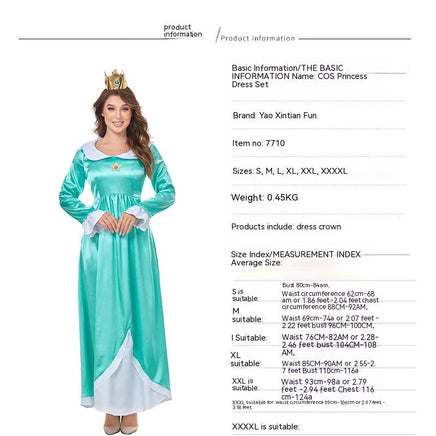 Halloween Princess Dress - Perfect for Costume Parties and Stage Performances 7710style