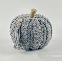 Halloween Simulation Cotton String Pumpkin Desktop Decoration Gray Pumpkin