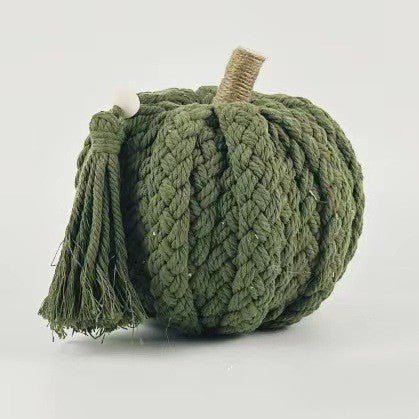 Halloween Simulation Cotton String Pumpkin Desktop Decoration Green Pumpkin