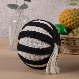 Halloween Simulation Cotton String Pumpkin Desktop Decoration Black And White Pumpkin